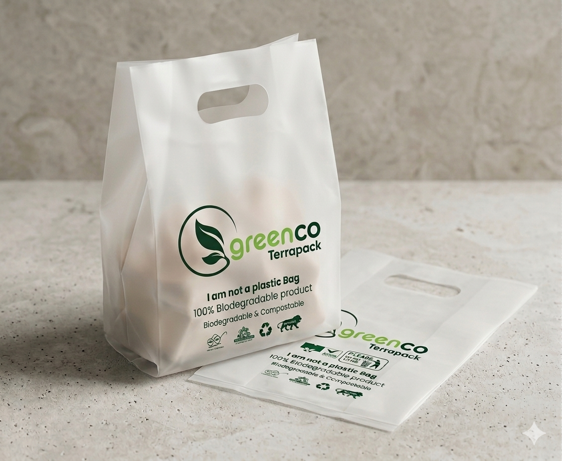 Biodegradable D-Cut carry bags