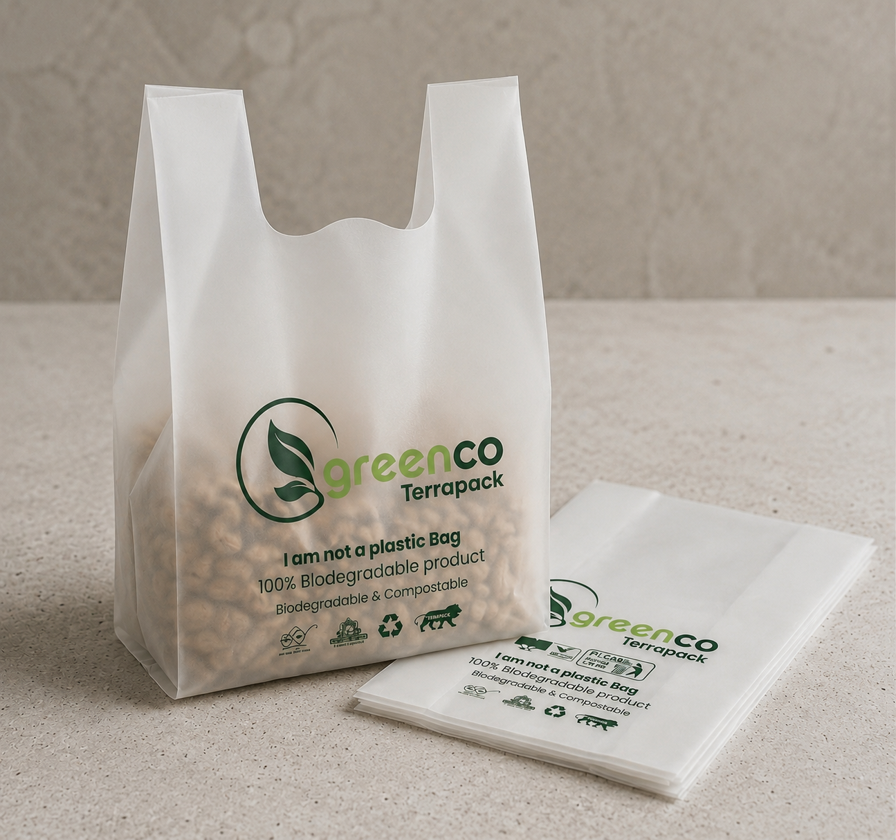 Compostable W-Cut bags